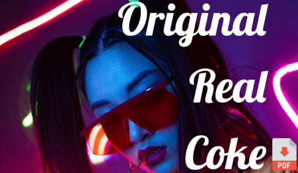 Title image for Original Real Coke Feng Shui 2 adventure by Lynnea Glasser. Cyberpunk woman drinking from a straw. LightField Studios/Shutterstock.com
